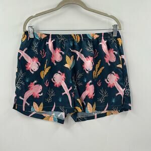 Axolotl pajama shorts